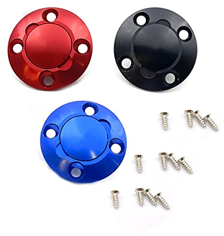 KIRO&SEEU 3pcs Fuel Dot Hobby Accessories CNC Aluminum Anodized Round Fuel Dot for RC Airplane Boat Red/Gray/Blue