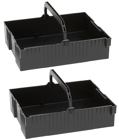 Bosch Sortimo L-BOXX Einhängeeinsatz 2er Set schwarz - L BOXX Korb Einlage für Bosch Werkzeugkoffer LBOXX 238 und L BOXX 374 | NUR FÜR DIE ALTE GENERATION - PASST NICHT ZUR NEUEN L-BOXX G4 SERIE