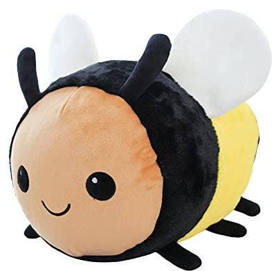 Biene Plushie Kawaii Kuscheltier Superweiches Umarmungskissen Plüsch Spielzeug Gefülltes Schlafkissen Soft Cuddly Friends toy doll Weich Kawaii Plush Kissen Niedliche Dekor für Geburtstagsgeschenk