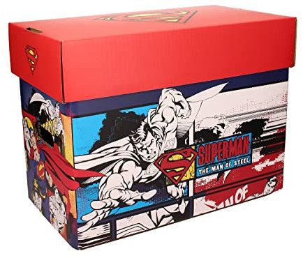 Sd Toys - Superman, Caja con Tapa para Cómics, Rojo, 22 x 30 x 41 cm