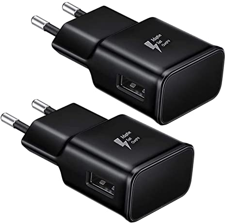 2er Pack USB Ladegerät Stecker, Adaptives Schnellladegerät Netzteil Adapter für Samsung s21 s20 s10 s6 s7 s8 S9/Edge/Plus/Active, Note 8/9, Note10 20 und andere Smartphones/Geräte, Schnellladung