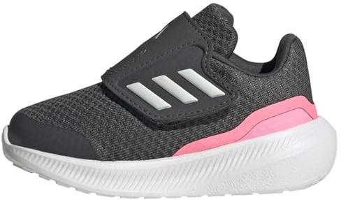 adidas Unisex Baby RunFalcon 3.0 Hook-and-Loop Shoes, Grey Six / Crystal White / Beam Pink, 26 EU
