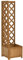 Outsunny Jardinera con Enrejado de Madera Macetero con Enrejado Jardinera Rectangular para Trepadoras Cultivos Plantas Flores Decoración en Exterior Esquina 40x40x145 cm Natural