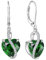 YL Damen Herz Ohrringe 925 Sterling Silber Tropfenohrringe Mai Geburtsstein Simulierte Emerald Schmuckgeschenke für Mutter Freundin Damen