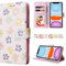 UEEBAI Wallet Case for iPhone 11 Pro 5.8 inch, PU Leather Phone Case Kickstand RFID Blocking Flip Case with Card Slots Wrist Strap Relief Engraved Pattern Magnetic Closure Folio Case - White Daisy