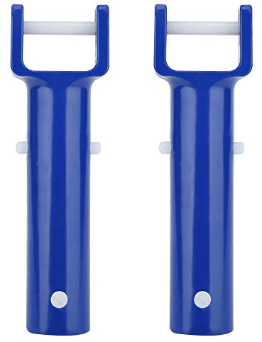 2 Uds Piezas de Repuesto para Mango de Cabezal de Aspiradora de Piscina Azul ABS Piscina en Forma de V Clip Cepillo para Polvo Mango de Limpieza Cabezal de Cepillo Accesorios