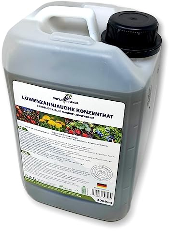 GreenPanda Löwenzahn Jauche - 3L Universaldünger flüssig - Magnesium Dünger - Organischer Flüssigdünger fördert Photosynthese - Aktiviert Bodenorganismen & stärkt Immunsystem (Kanister)