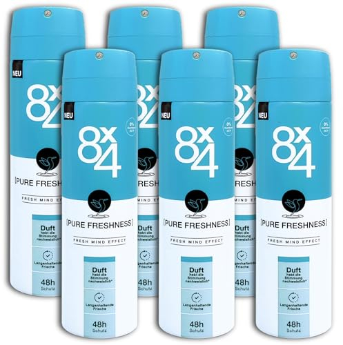 6 er Pack 8x4 Deospray N°19 Pure Freshness Deodorant 6 x 150 ml