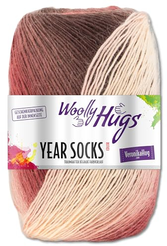 Frida's Wollhaus Woolly Hugs 100 g Year Socks Sockenwolle Sockengarn Farbverlauf 17 Farben (02 | Februar)