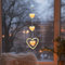TETSMG Lichterkette Herzen, Herz Lichterkette Deko Herz Lichterkette Innen Kinderzimmer Lichterkette Drinnen Lichterkette Mädchen lED Verwendung im Innenbereich Herz Deko (Doppelherzform)