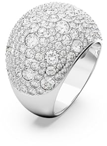 Luna - Blanc Argenté - Cocktail - Bague - Swarovski 62