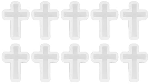 10 Stück Kreuz-Harzform, Silikonform, Harz-Seifenform, Einfache Entformung, Silikon-Kerzenform für Heimwerker