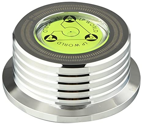 Wanjorlay Aluminium-Vinyl-Schallplattengewicht HiFi 50HZ LP-Plattenstabilisator Plattenteller Vinyl-Aluminiumlegierungs-Gewichtsklemme Silber