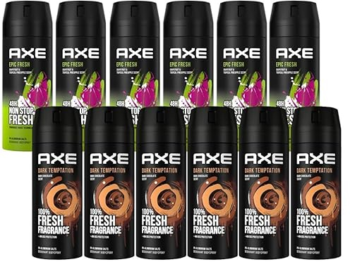 AXE Bodyspray 6x 150ml Dark Temptation & 6x 150ml Epic Fresh Deo Männerdeo Deodorant Deospray ohne Aluminium