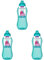 Sistema Twist 'n' Sip Squeeze Kids Water Bottle For School | Leakproof Plastic Water Bottle | 330 ml | BPA-Free | Assorted Colours (Pack of 3)