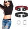 【2 Stück】Elastischer Gürtel Ohne Schnalle - Justierbar, Langlebig, Stretch für Jeans, Hosen, Kleid - Einstellbarer Unsichtbarer Gürtel für Damen (2 Stück Set G, S-M)