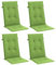 vidaXL Hochlehner-Auflagen 4 STK. Melange Grün 120x50x4 cm Stoff