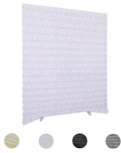 Maritown No Drill Blinds for Windows, Decorative Flower-Patterned Roller Blinds Temporary Stick on Easy Fit Blinds Self Adhesive Clip on Floral Embossed Design Patio Door Blinds for Bathroom Kitchen