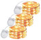 Upgraded 3 Pack 3m 30 Led Fairy Lights Battery Operated ,CR2450 Battery Waterproof String Lights Copper Wire Light for Indoor Outdoor Lighting, Bedroom, Wedding, Party, Christmas Decor(Warm White)