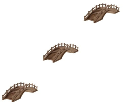 Ciieeo 3st Antike Bogenbrücke Terrarienbrücke Aquarium-Ornamente Aquarium-brückenornament Mikrobrückendekoration Fairy Gardens Brücke Mini-gartenbrücke Reptilienbrücke Hölzern