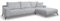 VENASI MÖBEL Ecksofa ohne Schlaffunktion Links/Rechts Sofa L-Form Eckcouch Couchgarnitur Couch Cordstoff (Hellgrau, Rechts)