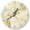 DEQORI Glasuhr | rund Ø 30 cm | Motiv Orchideenzauber | ausgefallene leise Design Uhr aus Glas | Wanduhr für Wohnzimmer & Küche | Moderne Hingucker Uhr für die Wand