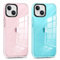 Yoedge 2 Pièces Coque pour iPhone 15 Plus 6,7, Mince Transparente Silicone Souple Étui pour Filles, Housse de Téléphone Protection Antichoc Anti-Rayures Bumper Case pour iPhone 15 Plus, Rose + Bleu