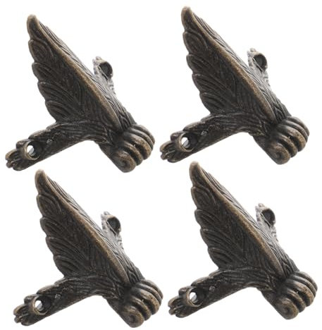 KITANDOVE 4ensemble Meuble Décoratifs Zinc Alliage Vintage pour Boîte à Bijoux Et Mobilier De Métal Robustes Installation Facile