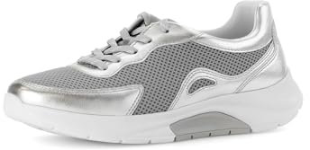 Gabor Damen Low-Top Sneaker, Frauen Halbschuhe,Ugly Sneaker,Chunky Sneaker,dad Shoes,straßenschuhe,Strassenschuhe,Silber,40 EU / 6.5 UK