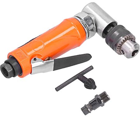 Gearwell Pneumatic Angle Drill, 0.25in Right Angle Air Drill 90 Degree, European Style Pneumatic Drill for Auto and Industrial Use
