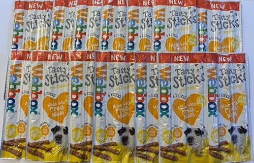 Dog Tasty Sticks (Small Dog) Cheese Flavour - 12 x 30g Packets (72 STICKS TOTAL)