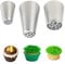 3 Pcs Grass Icing Nozzles Set, Floral Cake Decorating Nozzles, Grass Tip Piping Nozzles for Cakes, Cupcakes, Cookies, Durable & Easy to Use