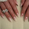 Stylish Artificial Nails French Styles Stick Ons Almond Stick On Nails Full Covers Press On Nails Manicure Nails Art