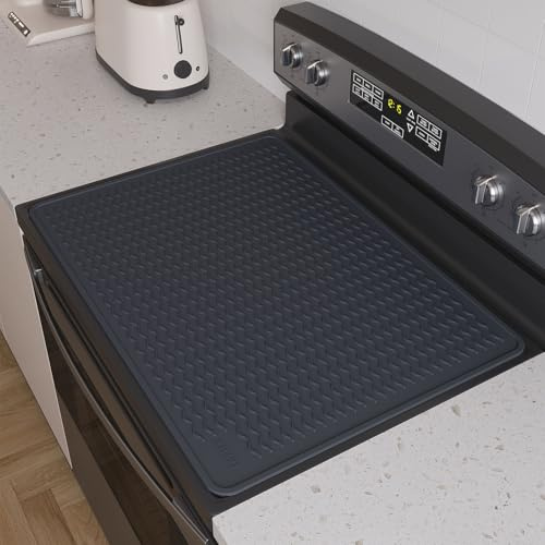 XiFEO Stove Top Covers for Electric Stove, Food Grade Heavy Duty Silicone Glass Stove Top Cover Protector, Induction Cooktop Protector, Heat Resistant Range Ceramic Stove Top Covers Mat, Oven Cover