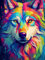 jieyisier Diamond Painting Loup,Diamond Painting Adulte Animaux,Peinture Diamant Convient Pour la Décoration Murale à la Maison,Peindre Avec Famille et Amis（30x40 cm）