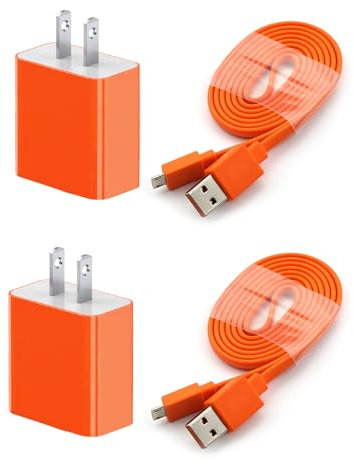 Fast Charger Cable Cord Compatible with for J.BL Charge 3 2, Flip 4 3 2, Clip 2 3 Pluse, GO/GO 2 Speaker Earphone Headphone Replacement Power Supply - 2Pack