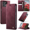 owlhold Coque Motorola Edge 50 Pro Cuir PU Premium Fentes Cartes Etui Pochette de Portefeuille avec Fonction Support Case à Rabat Coque Motorola Edge 50 Pro - Vino Rosso