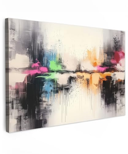 MuchoWow© Wandbilder 60x40 cm Schlafzimmer Home Deko Wohnung Bild Wohnzimmer Fotoleinwand Wand Bilder Leinwand Wall Decor Abstrakt - Farbexplosion - Landschaft