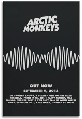 ZHAOART Poster Arctic Monkeys Am  für Zimmer, ästhetisches, dekoratives Gemälde, Leinwand, Wandkunst, Wohnheim, Bürodekoration, Geschenk, 30 x 45 cm, ungerahmt, 6