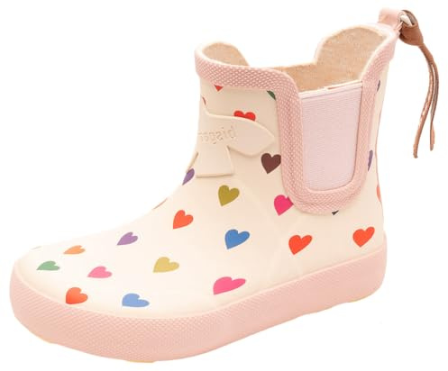 Bisgaard Unisex Kinder Barefoot Rubber Rain Boot, Love, 30 EU Weit