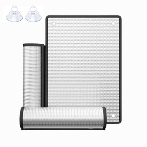 Silver Privacy Blackout Window Film, Heat Reflective Aluminium Foil, Anti UV Sun Protection Window Tint, Insulation Glass Film, Sun Blocking Shield for Sun Room Roof Living Room(100cm x 180cm)