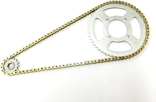 Chain and Sprocket Set Compatible with Honda CB125F GLR125 2015 to 2020 models CBF125 GOLD