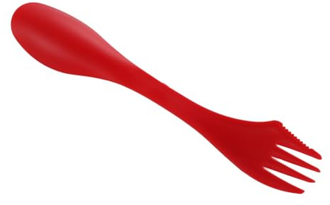 3 in 1 Utensils, Plastic Spork Travelling Gadget Cutlery Tableware Spoon Fork Cutter, Tableware Flatware Easy to Clean(red)