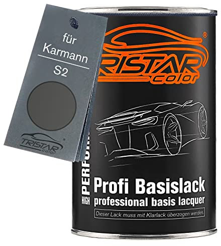 TRISTARcolor Autolack Dose spritzfertig für Karmann S2 Dunkelgrau Metallic Basislack 1,0 Liter 1000ml