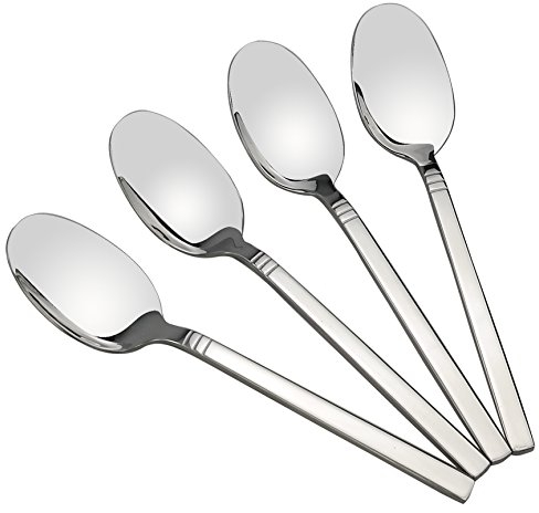 Fosly Juego de 12 Cucharas de Mesa de Acero Inoxidable, Cuchara Sopera Acero Inoxidable