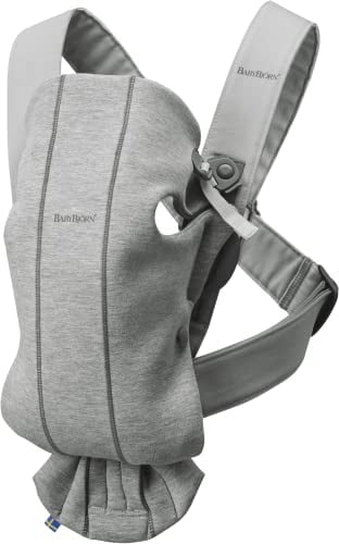 BabyBjörn Babytrage Mini, 3D-Jersey, Hellgrau