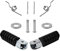 Wai Danie Moto Repose-pieds gauche et droit Repose-pieds Dirt bike Compatible avec Yamaha PW50 PW80 PW 50 80 Dirt Pit Bike 50cc 70cc 110cc 125cc KLX 110 Moto ATV Quad Accessoires