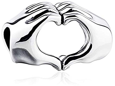 Charm-Anhänger aus 925er-Sterlingsilber, Love in Your Hand, Herzanhänger, Glaube, Freundschaftsanhänger für Pandora-Charm-Armband