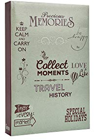 Fotoalbum für 300 Fotos, 10 x 15 cm, mit Platz für Notizen neben jedem Foto und Einsteckseiten (Slogan Art)