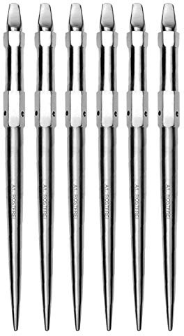 May Lot de 6 poignées de scalpel pour lames de burin creux pour enlever les callosités en acier inoxydable